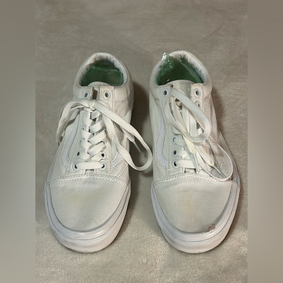 Vans white skate shoes women's 8.5 Men's 7 lace summer casual - Picture 2 of 7